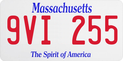 MA license plate 9VI255