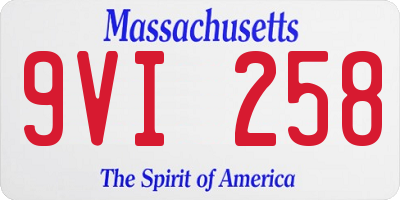 MA license plate 9VI258