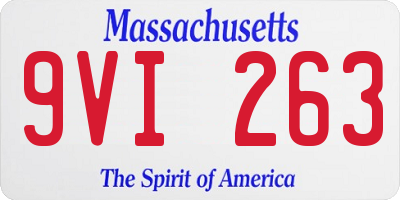 MA license plate 9VI263