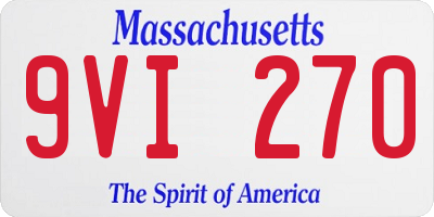 MA license plate 9VI270