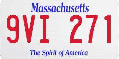 MA license plate 9VI271