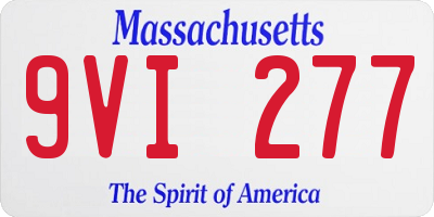MA license plate 9VI277