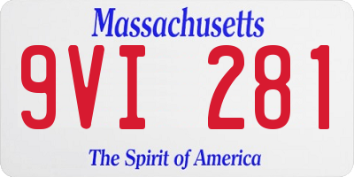 MA license plate 9VI281