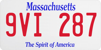 MA license plate 9VI287