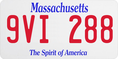 MA license plate 9VI288