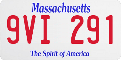 MA license plate 9VI291