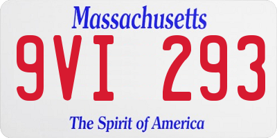 MA license plate 9VI293