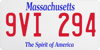 MA license plate 9VI294