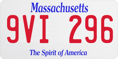 MA license plate 9VI296
