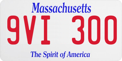 MA license plate 9VI300