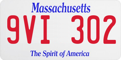 MA license plate 9VI302