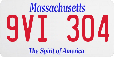 MA license plate 9VI304