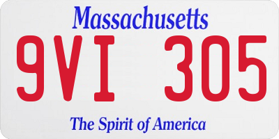 MA license plate 9VI305