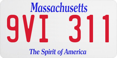 MA license plate 9VI311