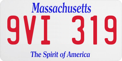 MA license plate 9VI319