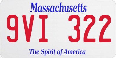 MA license plate 9VI322