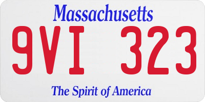 MA license plate 9VI323