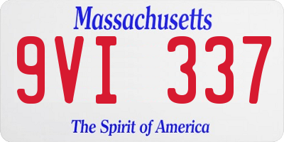 MA license plate 9VI337