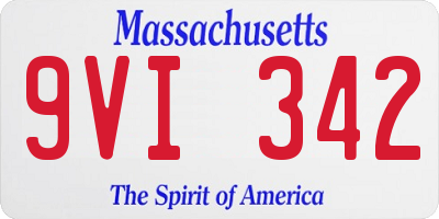 MA license plate 9VI342