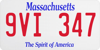 MA license plate 9VI347
