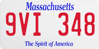MA license plate 9VI348