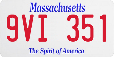 MA license plate 9VI351