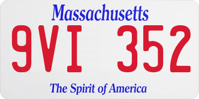 MA license plate 9VI352