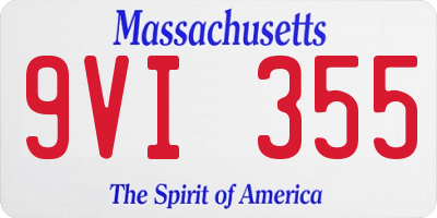 MA license plate 9VI355