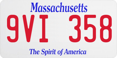MA license plate 9VI358