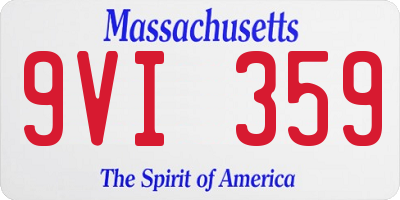 MA license plate 9VI359