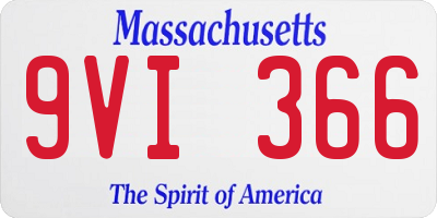 MA license plate 9VI366