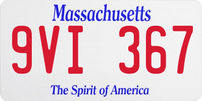 MA license plate 9VI367