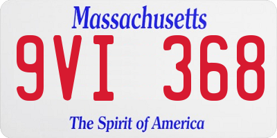 MA license plate 9VI368