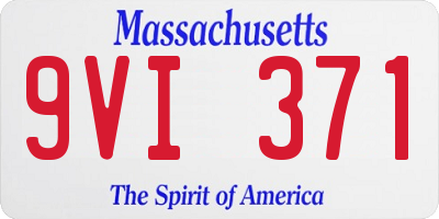MA license plate 9VI371