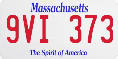 MA license plate 9VI373