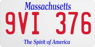 MA license plate 9VI376