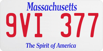 MA license plate 9VI377