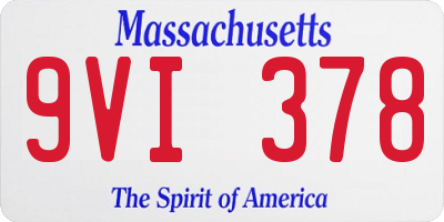 MA license plate 9VI378