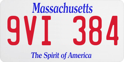 MA license plate 9VI384
