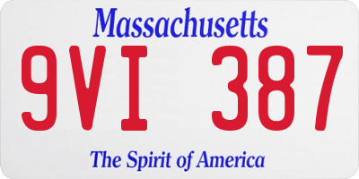 MA license plate 9VI387