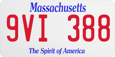 MA license plate 9VI388