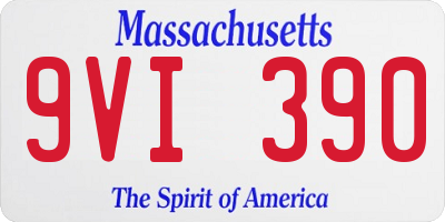 MA license plate 9VI390