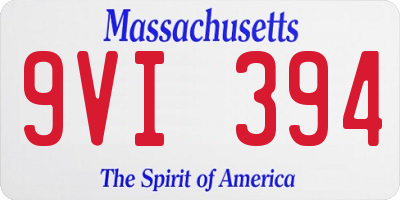MA license plate 9VI394