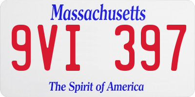 MA license plate 9VI397