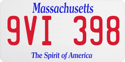 MA license plate 9VI398