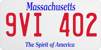 MA license plate 9VI402