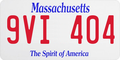 MA license plate 9VI404