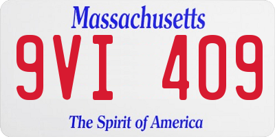 MA license plate 9VI409