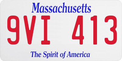 MA license plate 9VI413