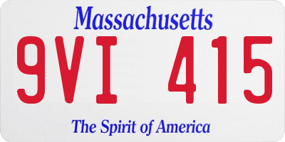 MA license plate 9VI415